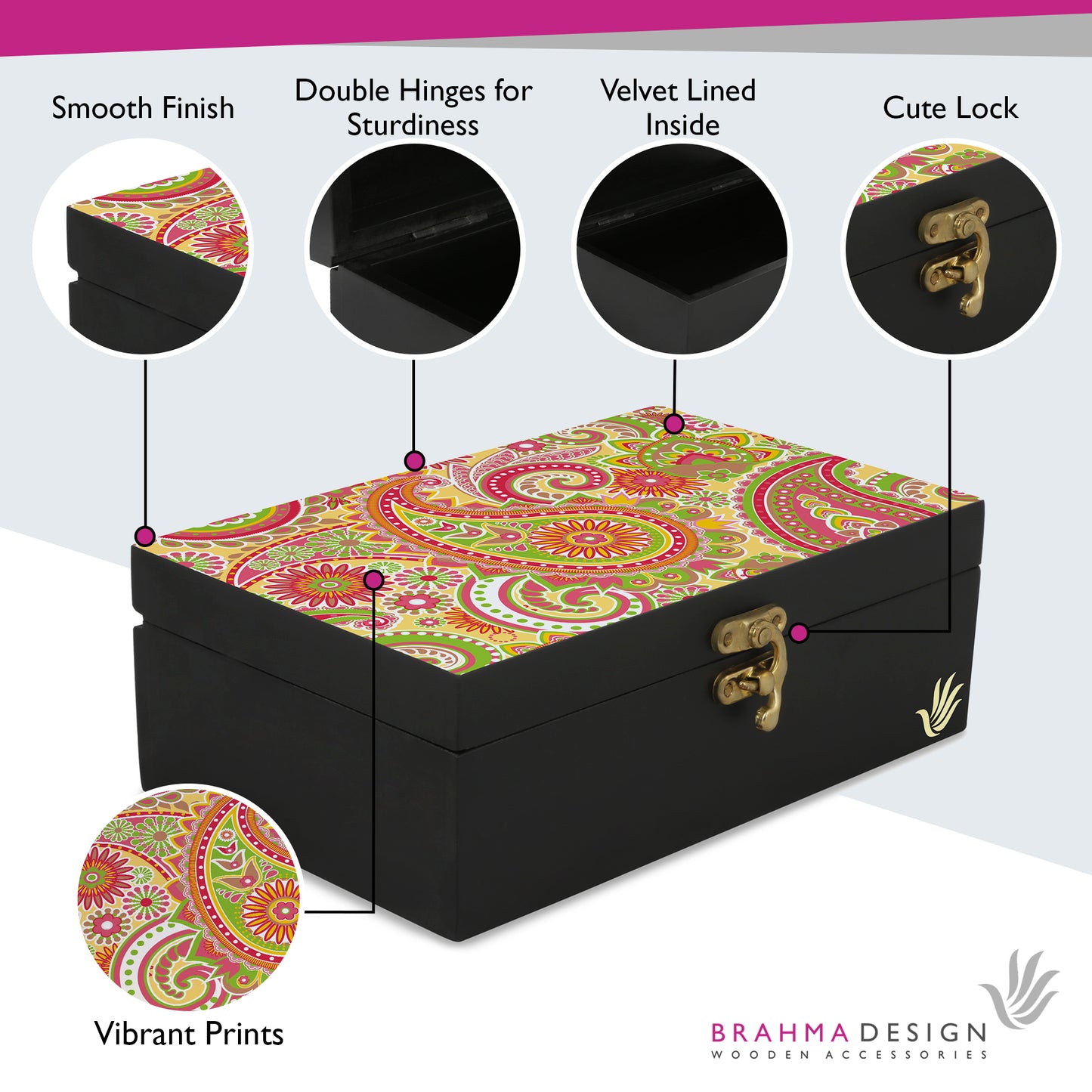 Yellow Paisley Gift Box-M