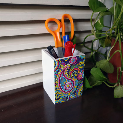 Pink Paisley Pen Stand