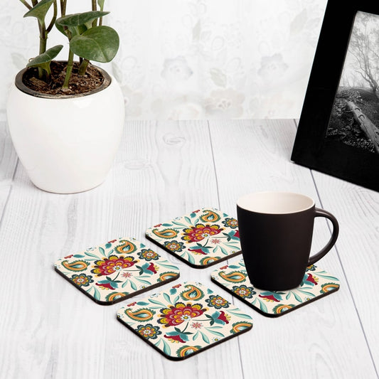 Aradhana 4 piece Coaster Set 3.75" x 3.75"